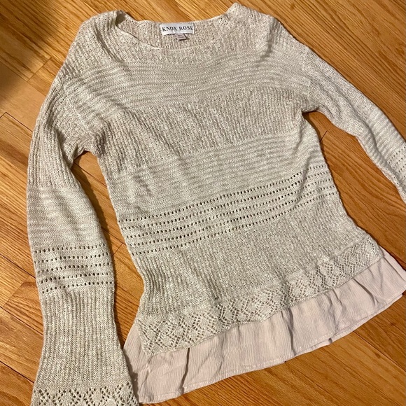 Knox Rose Cream Sweater XS